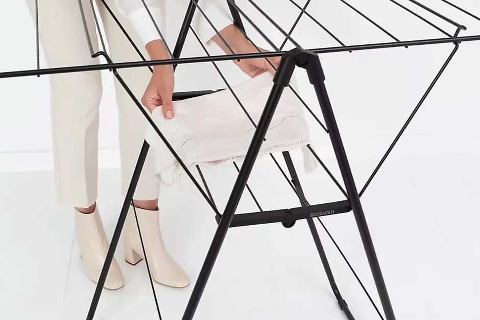 Brabantia Séchoir à linge Hangon noir mat 15 m