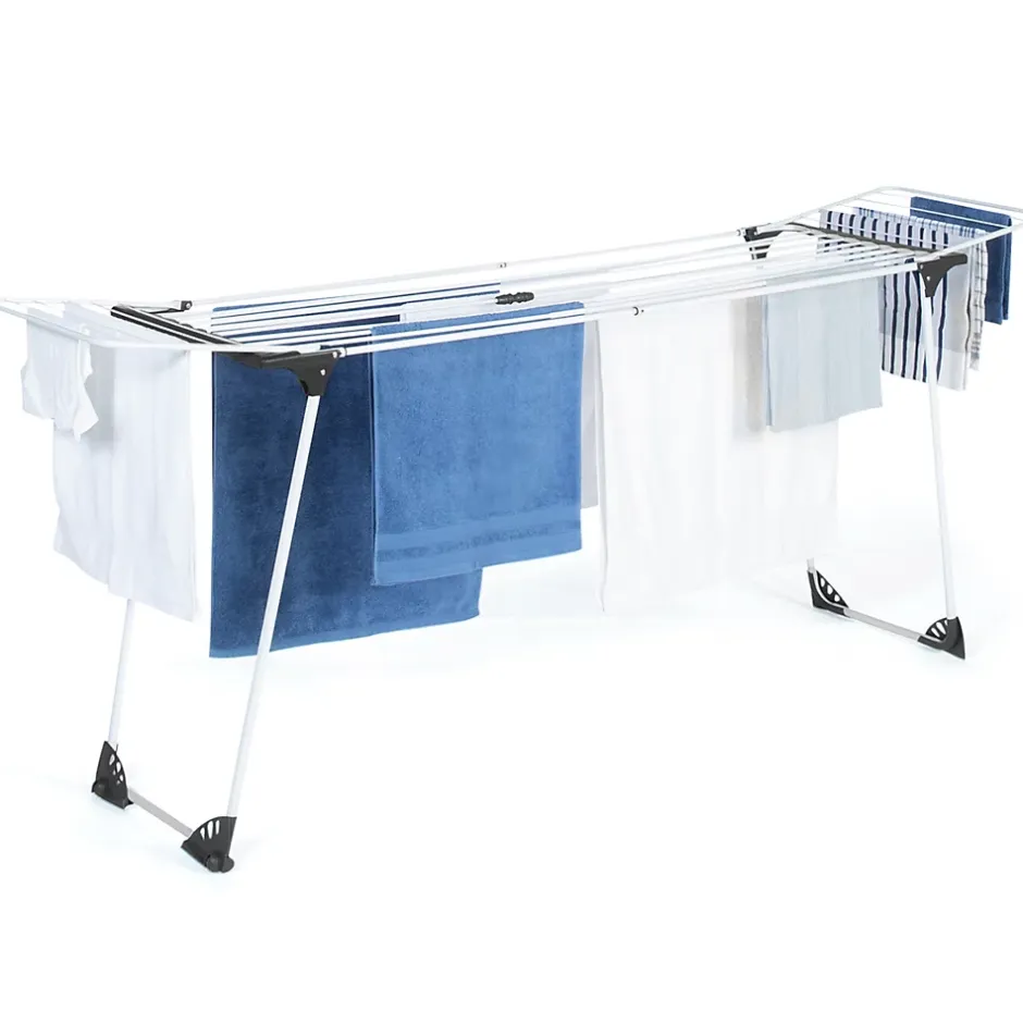 IDMarket Séchoir à linge horizontal pliable ULTRA capacité 22M blanc