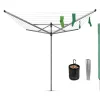 Brabantia Séchoir à linge parapluie rotatif 50 m d'étendage Lift-O-Matic