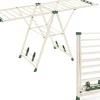 Giantex Séchoir à Linge Pliante, avec Ailes Latérales Hauteur Réglable, 20 Barres et 4 Crochets Chaussures, Vêtements (1,8 M,Beige)* Etendoir À Linge