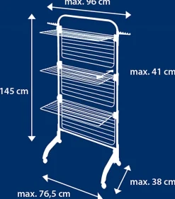 Leifheit Séchoir à linge tour 42 m 3 niveaux, possible demi-ouverture, Comfort Tower 420