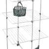 Séchoir à linge Tour 3 niveaux 68 cm avec panier à pinces