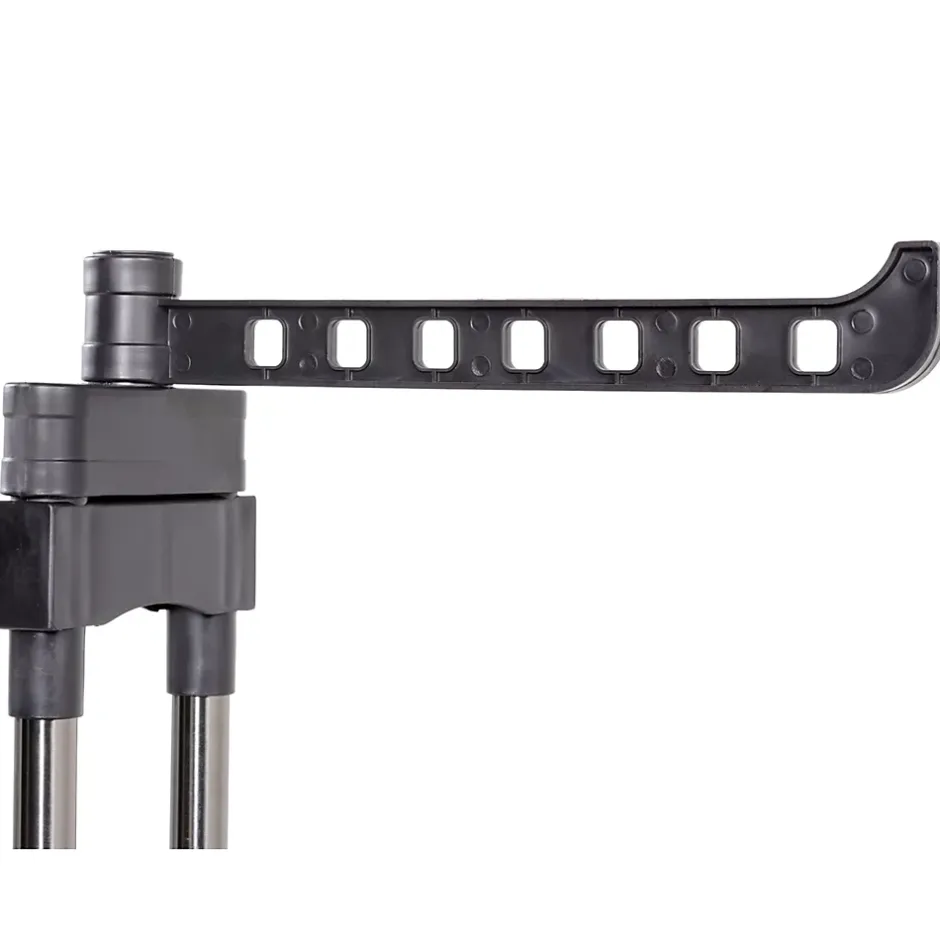 IDMarket Séchoir à linge vertical pliable et extensible 3 niveaux GIGA capacité 27M avec cintres et pinces inox et gris
