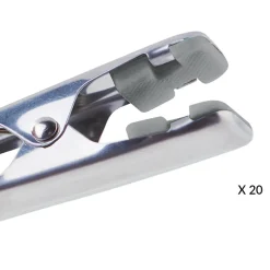 IDMarket Séchoir à linge vertical pliable et extensible 3 niveaux GIGA capacité 27M avec cintres et pinces inox et gris