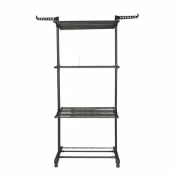 Herzberg Séchoir multifonctions 20m d'étendage noir HG8034-BB