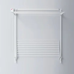 Foxydry Séchoir mural 2 grilles blanc 128x52x137 cm alu Wall Plus 120