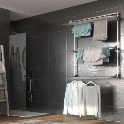 Foxydry Séchoir mural 3 grilles pliables 152x52x137 cm alu Tower 150* Etendoir À Linge