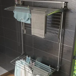 Foxydry Séchoir mural 3 grilles pliables 152x52x137 cm alu Tower 150* Etendoir À Linge