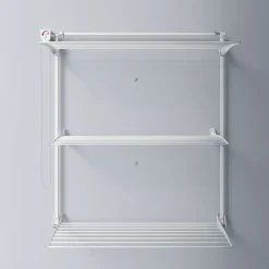 Foxydry Séchoir mural 3 grilles pliables blanc 128x52x137 cm alu Tower 120