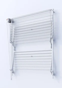 Foxydry Séchoir mural 3 grilles pliables 128x52x137 cm alu Tower 120* Etendoir À Linge