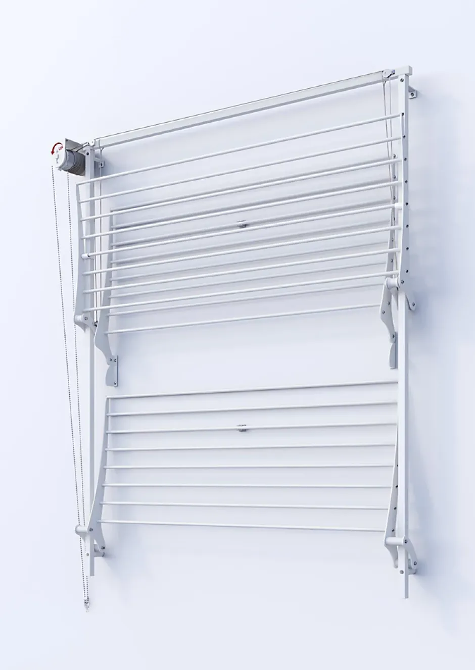 Foxydry Séchoir mural 3 grilles pliables 128x52x137 cm alu Tower 120* Etendoir À Linge