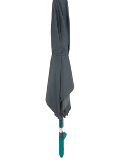 Leifheit Séchoir parapluie extérieur avec toit étanche et douille de fixation, 40 m d'étendage, noir et gris, LinoProtect 400