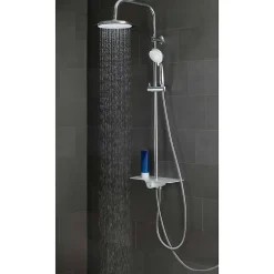 Schütte SCHÜTTE AQUASTAR système de douche avec tablette chromé/blanc