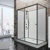 Schulte cabine de douche intégrale - porte coulissante ouverture vers la gauche - 120x80cm - verre 5mm* Cabine De Douche