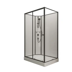 Schulte cabine de douche intégrale - porte coulissante ouverture vers la gauche - 120x80cm - verre 5mm* Cabine De Douche