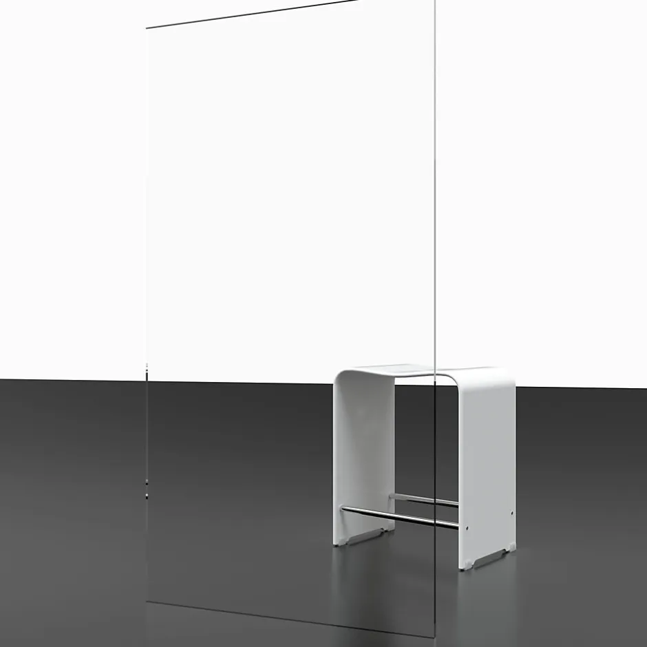 Schulte porte pivotante - 90x192 - réversible - anticalcaire - transparent - profilé blanc* Porte De Douche