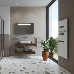 Atlantic SERENIS Sèche-serviette connecté mât à droite, 500W, Anthracite (850549)
