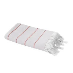 GoodHome Serviette de bain blanche et mango 140 x 70 cm, Sary
