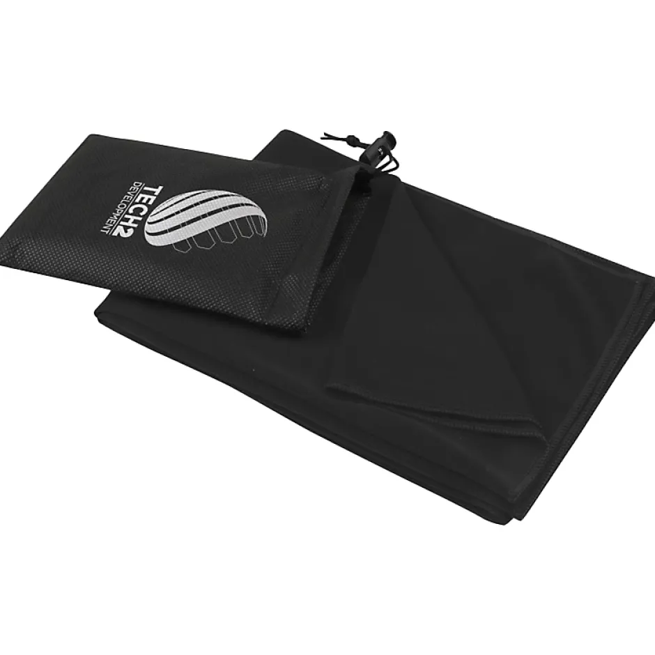 Generic Serviette de sport LUCAS Noir uni (100 cm x 50 cm)