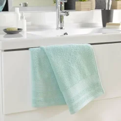 Douceur D'Intérieur Serviette de toilette 50 x 90 cm eponge unie tendresse Celadon