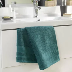 Douceur D'Intérieur Serviette de toilette 50 x 90 cm eponge unie tendresse Emeraude