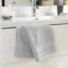 Douceur D'Intérieur Serviette de toilette 50 x 90 cm eponge unie tendresse Gris Perle