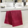 Douceur D'Intérieur Serviette de toilette 50 x 90 cm eponge unie tendresse Rubis* Serviette De Toilette