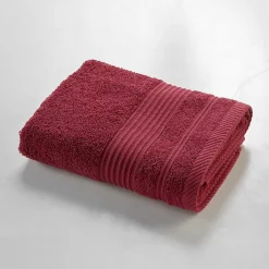 Douceur D'Intérieur Serviette de toilette 50 x 90 cm eponge unie tendresse Rubis* Serviette De Toilette