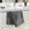 Douceur D'Intérieur Serviette de toilette 50 x 90 cm eponge unie tendresse Anthracite* Serviette De Toilette