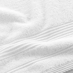 Douceur D'Intérieur Serviette de toilette 50 x 90 cm eponge unie tendresse Blanc