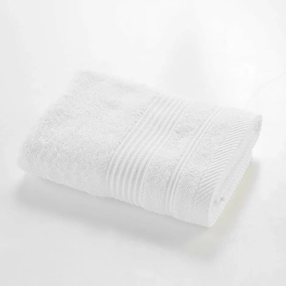 Douceur D'Intérieur Serviette de toilette 50 x 90 cm eponge unie tendresse Blanc