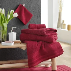 Eden Serviette de toilette 50 x 90 cm Tendresse rouge* Serviette De Toilette