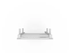 GoodHome Serviette de toilette blanche 100 x 50 cm, Koros
