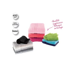 Atmosphera Créateur D'Intérieur Serviette de toilette Essentiel - coton 450 gr/m² - gris anthracite 50x90 cm - Atmosphera* Serviette De Toilette