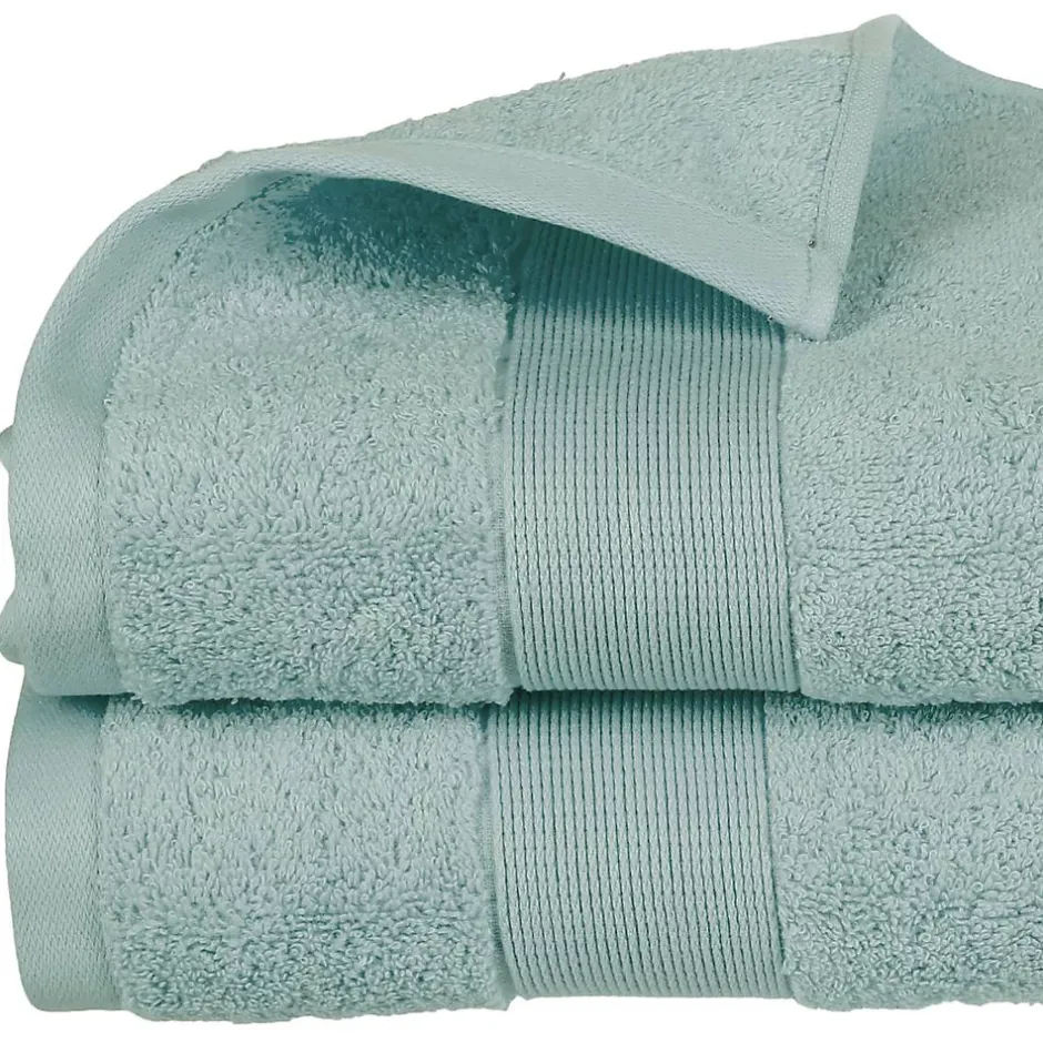 Atmosphera Créateur D'Intérieur Serviette de toilette Essentiel - coton 450 gr/m² - bleu givre 50x90 cm - Atmosphera