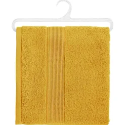 Atmosphera Créateur D'Intérieur Serviette de toilette Essentiel - coton 450 gr/m² - jaune moutarde 50x90 cm - Atmosphera* Serviette De Toilette