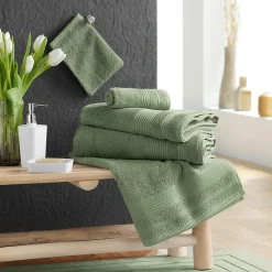 Eden Serviette de toilette invite 30 x 50 cm Tendresse kaki