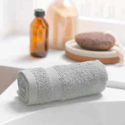 Eden Serviette de toilette invite 30 x 50 cm Elegante gris perle