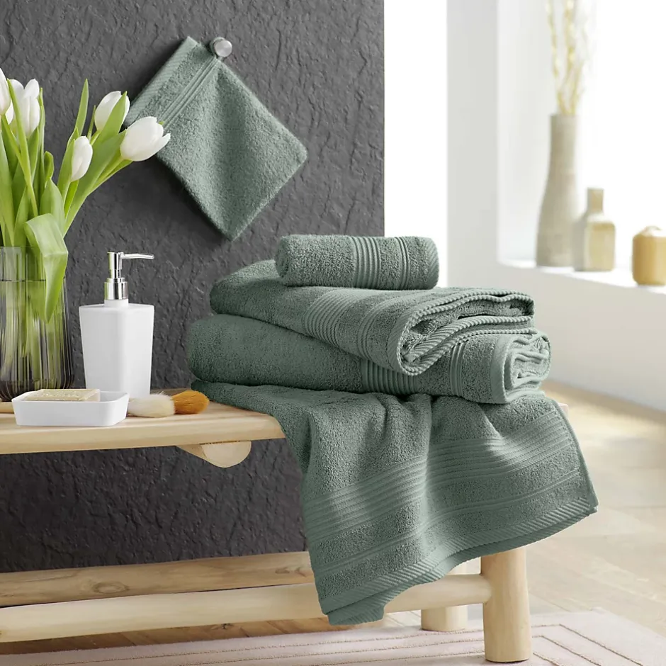Eden Serviette de toilette invite 30 x 50 cm Tendresse vert cèdre