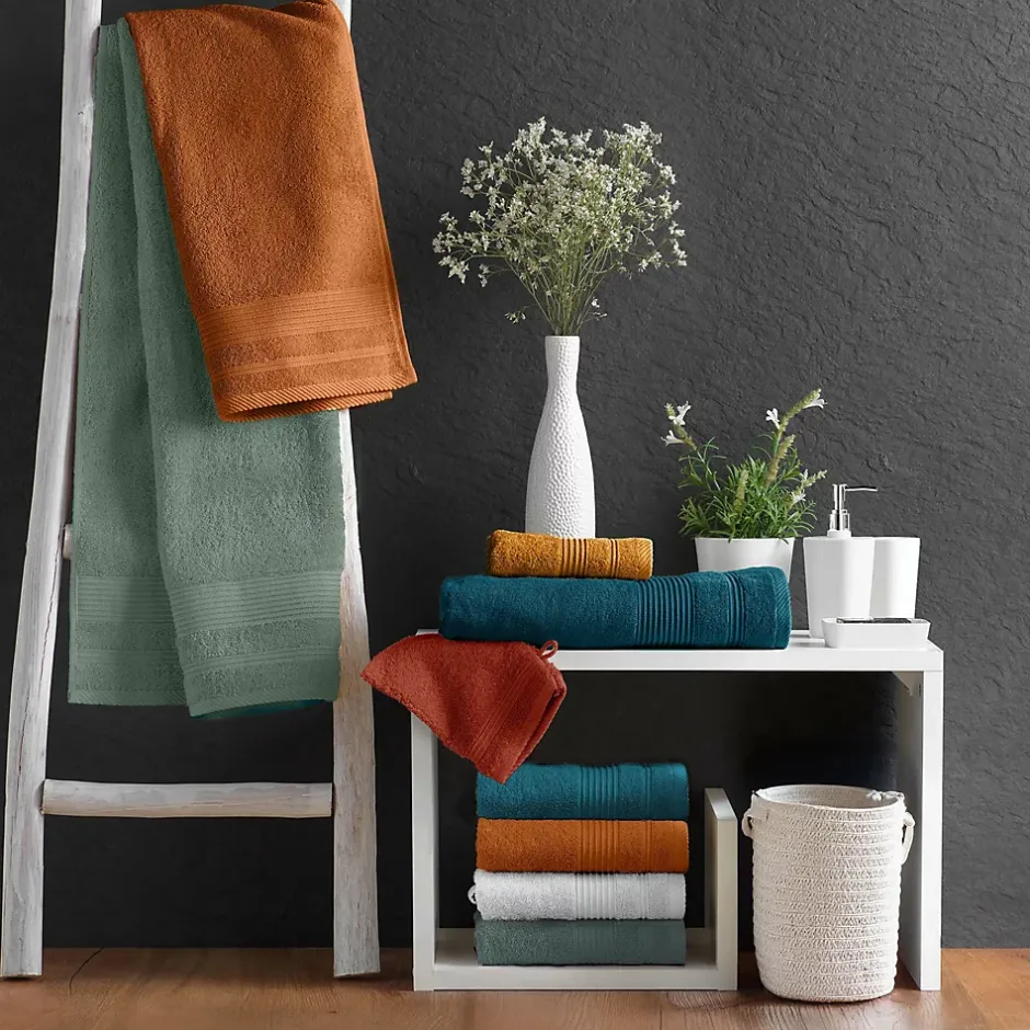 Douceur D'Intérieur Serviette de Toilette unie 50x90 cm - Collection Tendresse - Éponge 500 g,m² - 50x90cm - Cèdre* Serviette De Toilette