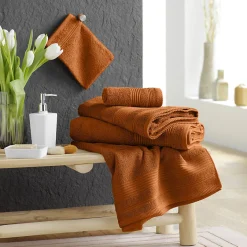 Douceur D'Intérieur Serviette de Toilette unie 50x90 cm - Collection Tendresse - Éponge 500 g,m² - 50x90cm - Caramel* Serviette De Toilette