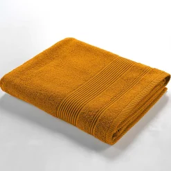 Douceur D'Intérieur Serviette de Toilette unie 50x90 cm - Collection Tendresse - Éponge 500 g,m² - 50x90cm - Curry
