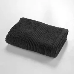Douceur D'Intérieur Serviette de Toilette 50x90 cm 100% Coton Noir* Serviette De Toilette