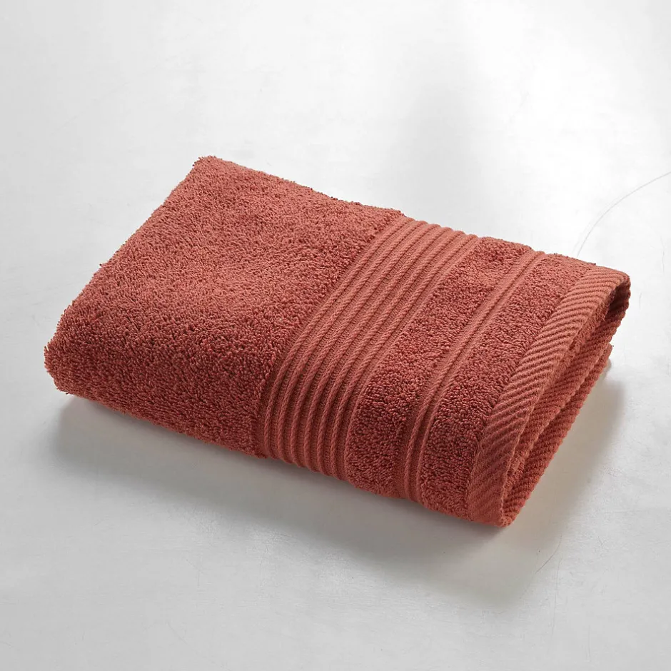 Douceur D'Intérieur Serviette de Toilette 50x90 cm 100% Coton Terracotta