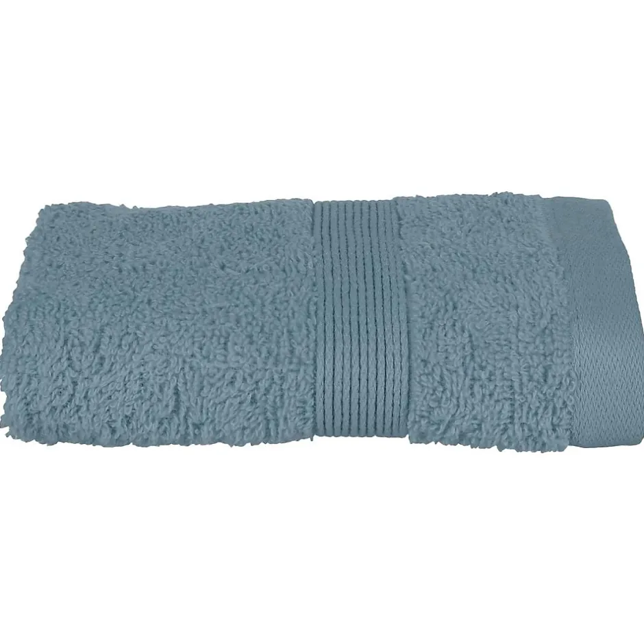Atmosphera Créateur D'Intérieur Serviette invité Essentiel - coton 450 gr/m² - bleu orage 30x50 cm - Atmosphera