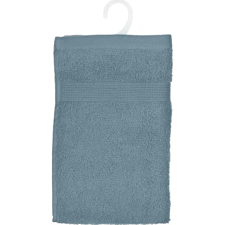 Atmosphera Créateur D'Intérieur Serviette invité Essentiel - coton 450 gr/m² - bleu orage 30x50 cm - Atmosphera