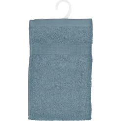 Atmosphera Créateur D'Intérieur Serviette invité Essentiel - coton 450 gr/m² - bleu orage 30x50 cm - Atmosphera