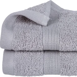 Atmosphera Créateur D'Intérieur Serviette invité Essentiel - coton 450 gr/m² - gris taupe 30x50 cm - Atmosphera