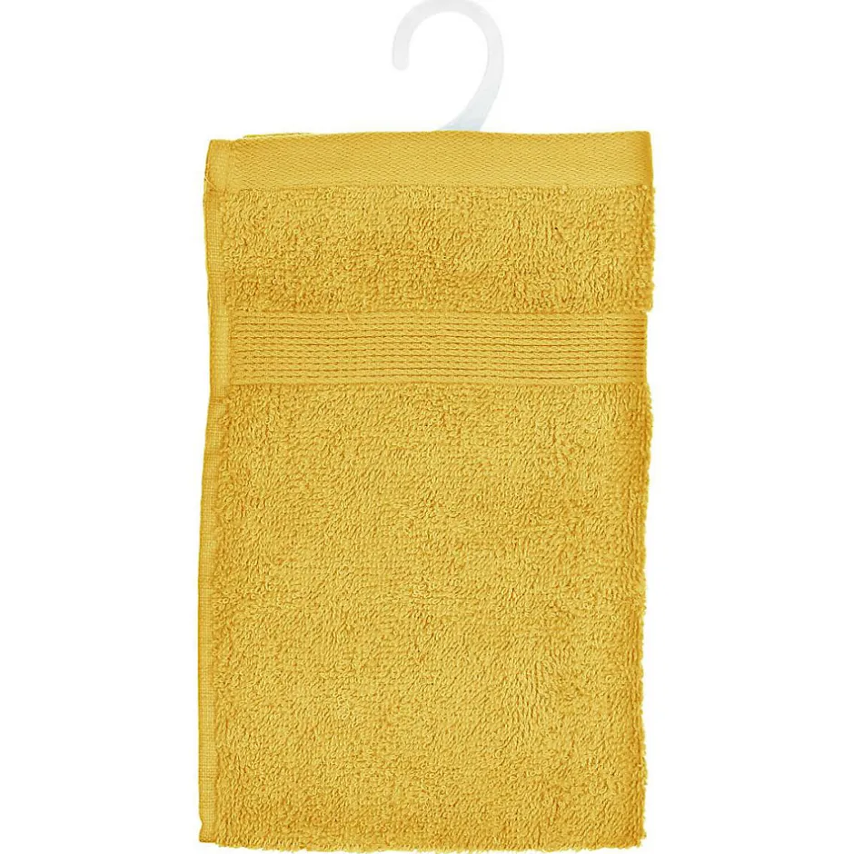 Atmosphera Créateur D'Intérieur Serviette invité Essentiel - coton 450 gr/m² - jaune moutarde 30x50 cm - Atmosphera* Serviette De Toilette