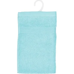 Atmosphera Créateur D'Intérieur Serviette invité Essentiel - coton 450 gr/m² - bleu aqua 30x50 cm - Atmosphera* Serviette De Toilette